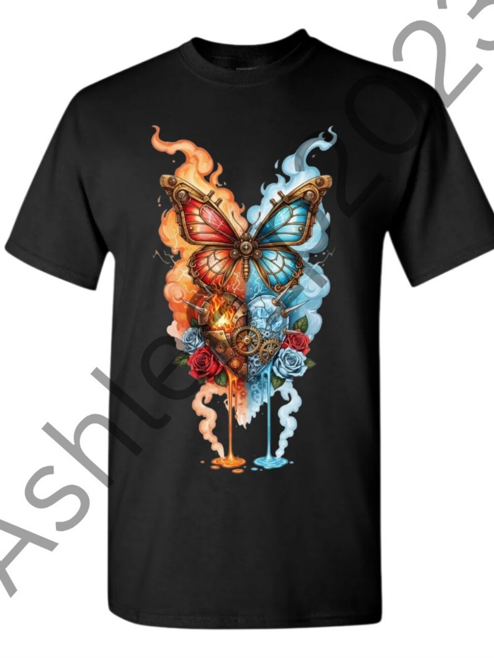 Fire And Ice Unisex Short Sleeve Graphic Shirt